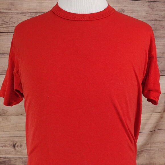 VINTAGE RUSSELL ATHLETIC USA MADE SINGLE STITCH PLAIN BLANK TSHIRT SZ L - Picture 1 of 9